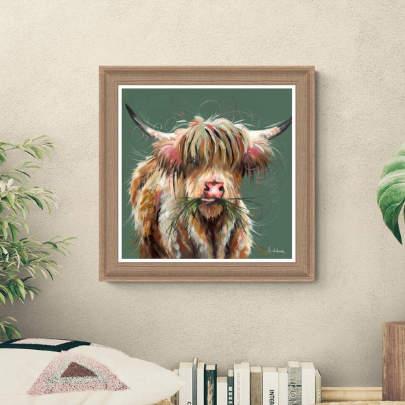 Artko Angus Highland Cow by Ashley Saunders Framed Print