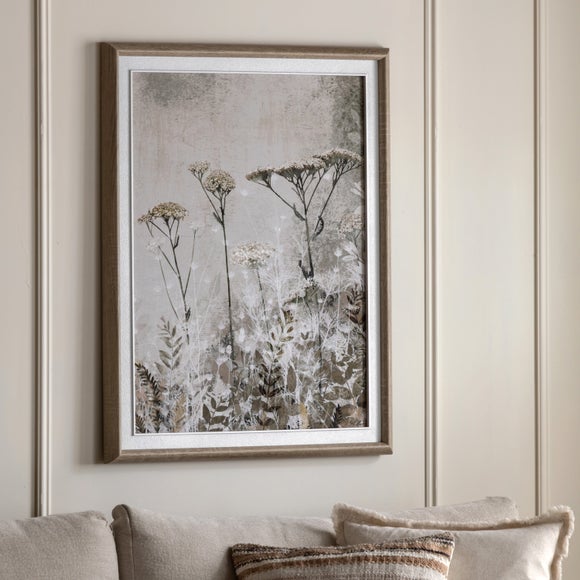 Cedar and Sage Minimalist Floral Framed Canvas