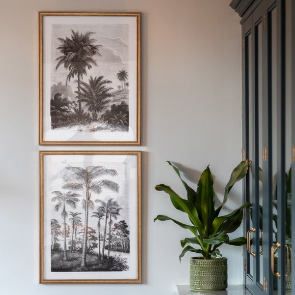 Cedar & Sage Set of 2 Palm Drawing Framed Prints