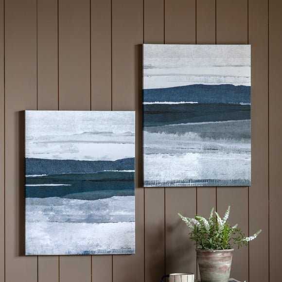 Cedar and Sage Set of 2 Neutral Abstract Canvases