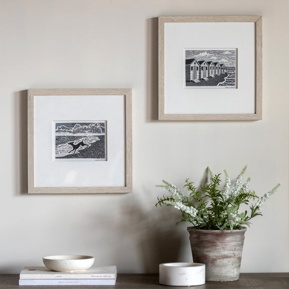Cedar and Sage Set of 2 By the Sea Typography Framed Prints