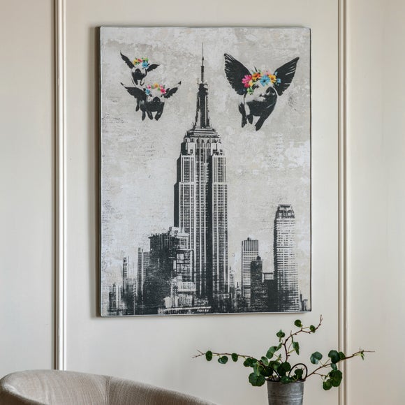 Cedar and Sage NY Urban Abstract 2 Framed Canvas