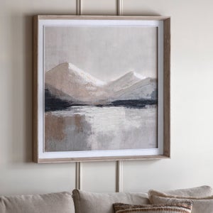 Cedar & Sage Contemporary Calm Mountains Framed Canvas