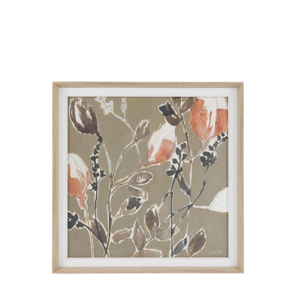 Cedar and Sage Soft Textured Greenery Framed Canvas