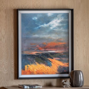 Cedar & Sage Warm Sea Scene Framed Canvas