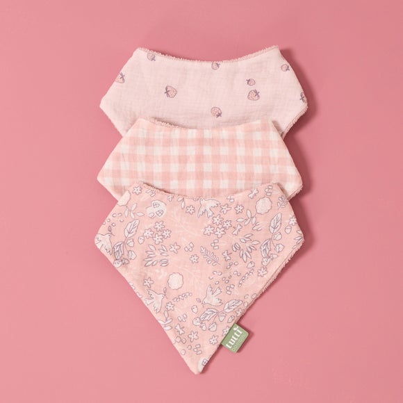 Tutti Bambini Tiny Tails Muslin Pack of 3 Bandana Bibs