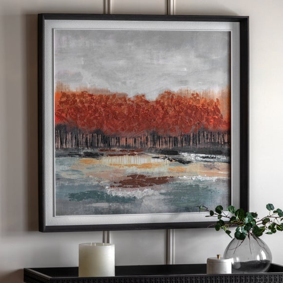 Cedar and Sage Autumn Colour Framed Canvas