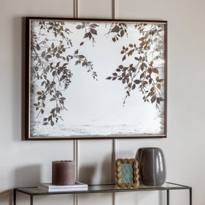 Cedar & Sage Oriental Garden Mirror Framed Wall Art