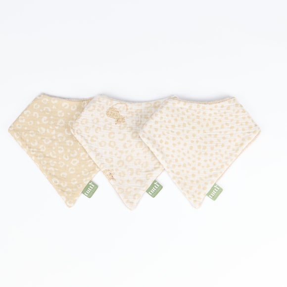 Tutti Bambini Love Cats Muslin Pack of 3 Bandana Bibs