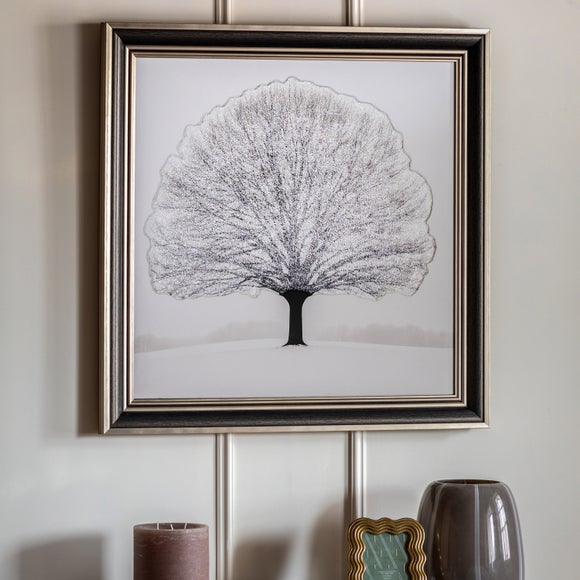 Cedar and Sage Tree Silhouette Framed Print