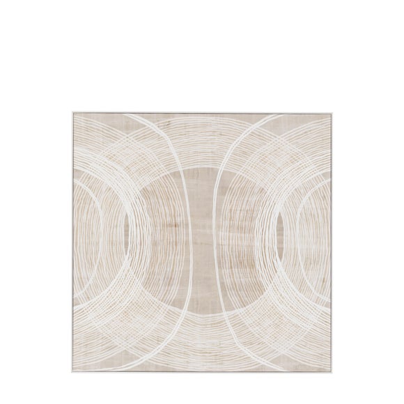 Cedar and Sage Circular Form Framed Canvas