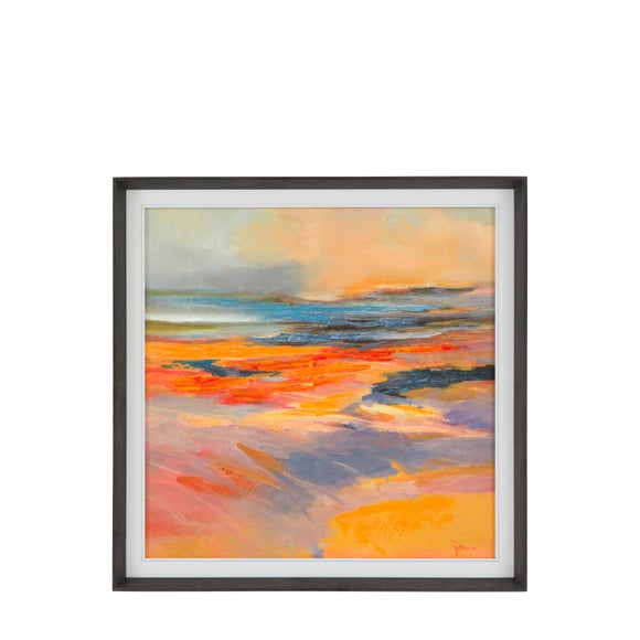Cedar and Sage Warm Abstract Scene Framed Canvas