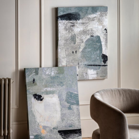 Cedar and Sage Set of 2 Abstract Air Canvases