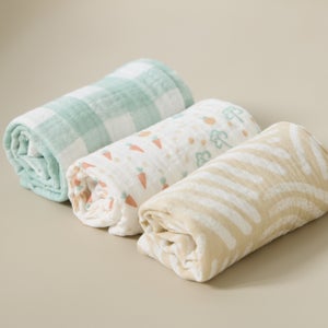 Tutti Bambini Good Life Pack Of 3 Muslin Squares