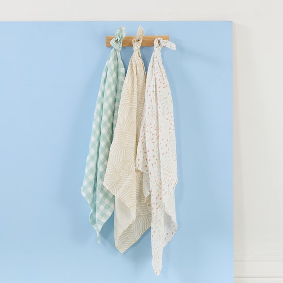 View Tutti Bambini Good Life Pack Of 3 Muslin Squares View Tutti Bambini Good Life Pack Of 3 Muslin Squares