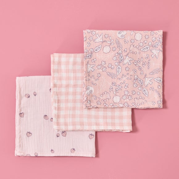 Tutti Bambini Tiny Tails Pack of 3 Muslin Squares