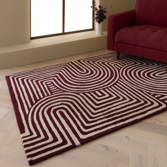 Asiatic Reef Curve Plum Wool Rug