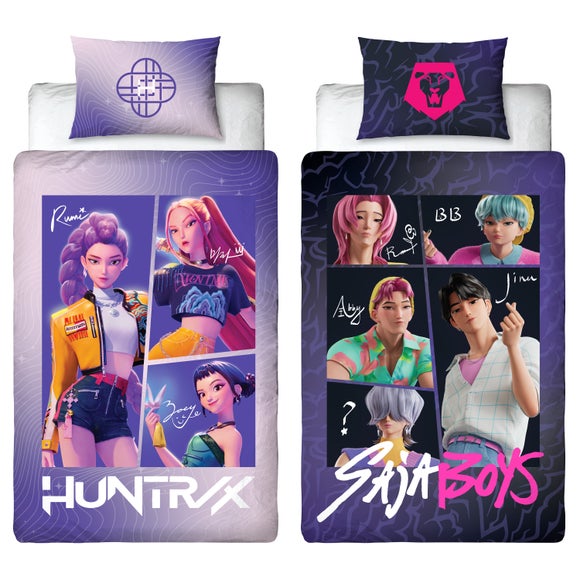 K-Pop Demon Hunters Unite Digital Duvet Cover & Pillowcase Set