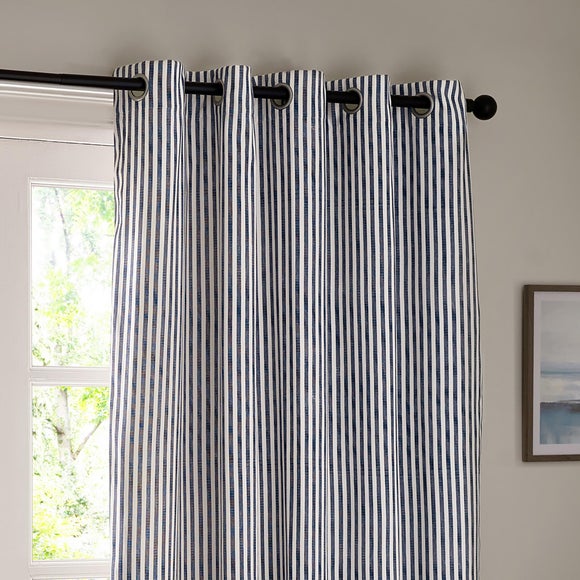 Yard Hebden Striped Eyelet Curtains (Blackout Available)
