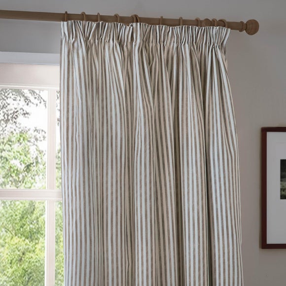Yard Hebden Striped Pencil Pleat Curtains (Blackout Available)