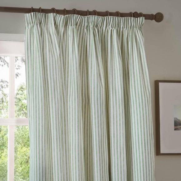 Yard Hebden Striped Pencil Pleat Curtains (Blackout Available)