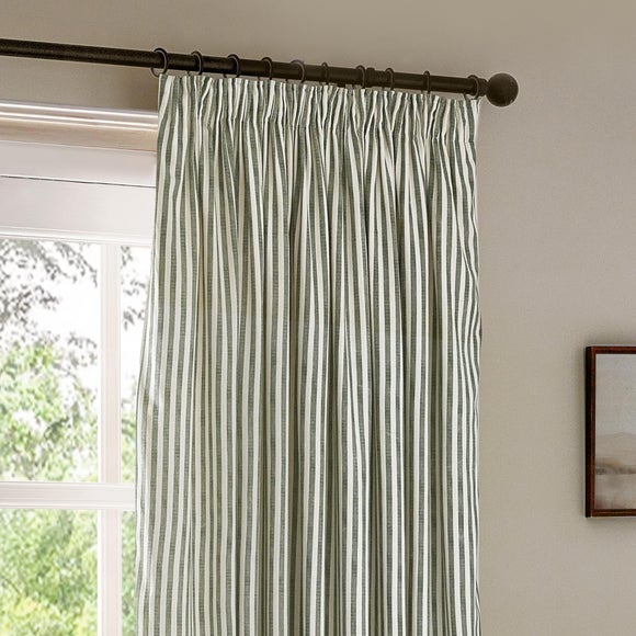 Yard Hebden Striped Pencil Pleat Curtains (Blackout Available)