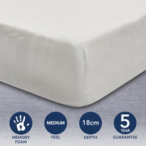 Return - Comfortzone Memory Foam Medium Rolled Mattress- Double