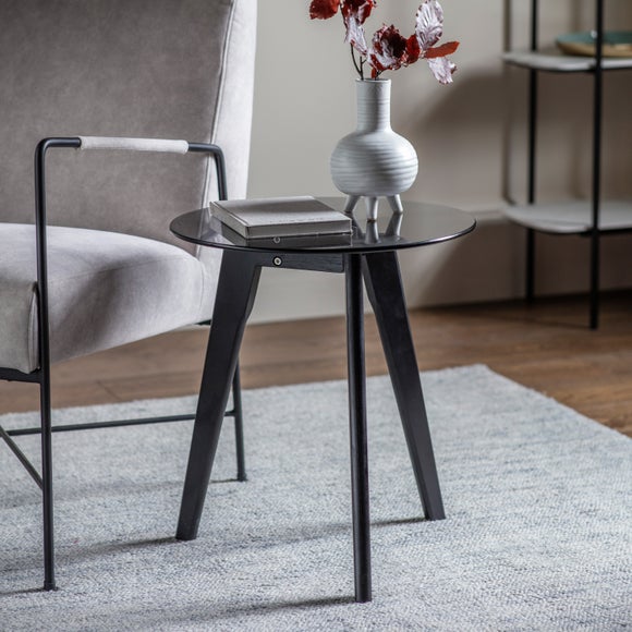 Return - Brea Round Side Table, Glass