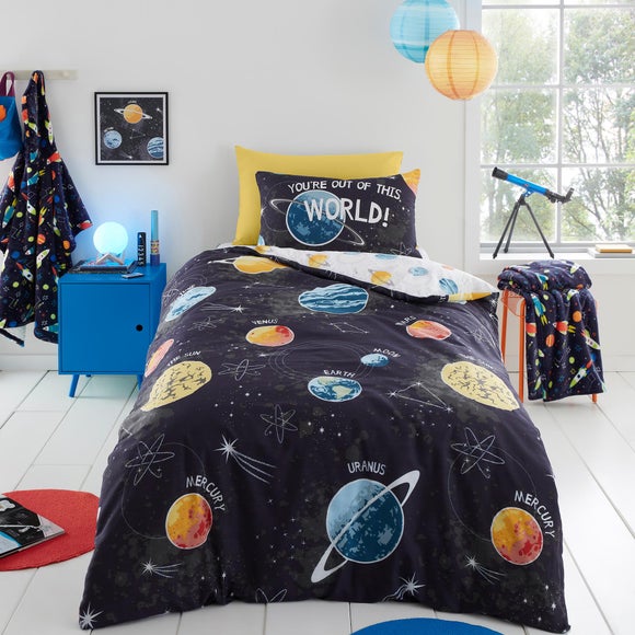 View Bedlam Outer Space Reversible Duvet Cover & Pillowcase Set View Bedlam Outer Space Reversible Duvet Cover & Pillowcase Set