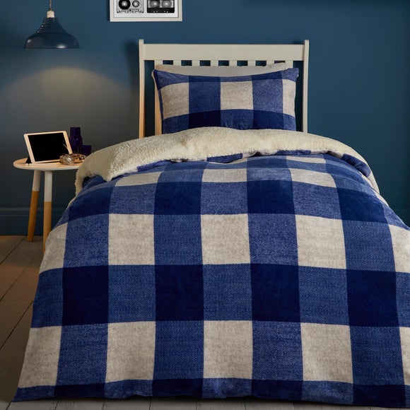 Bedlam Cosy Theo Check Duvet Cover & Pillowcase Set