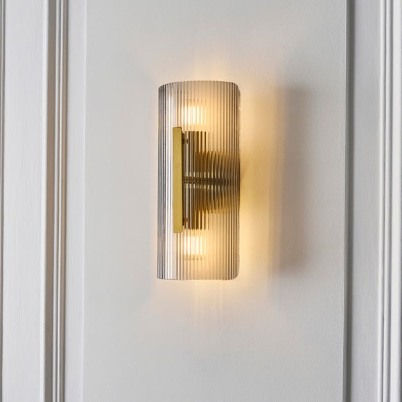 View Veneto Ribbed 2 Light Wall Light View Veneto Ribbed 2 Light Wall Light