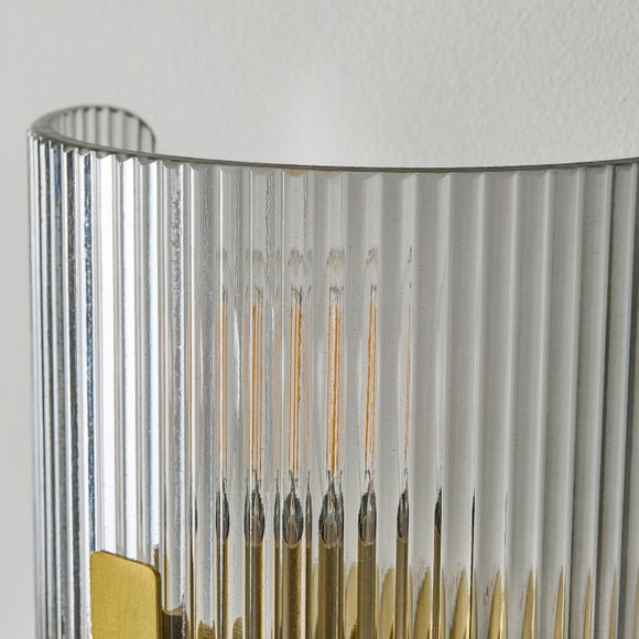 Photo 3 of Veneto Ribbed 2 Light Wall Light