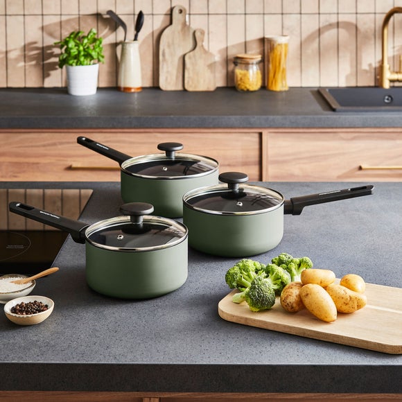 Morphy Richards 3 Piece Aluminium Saucepan Set