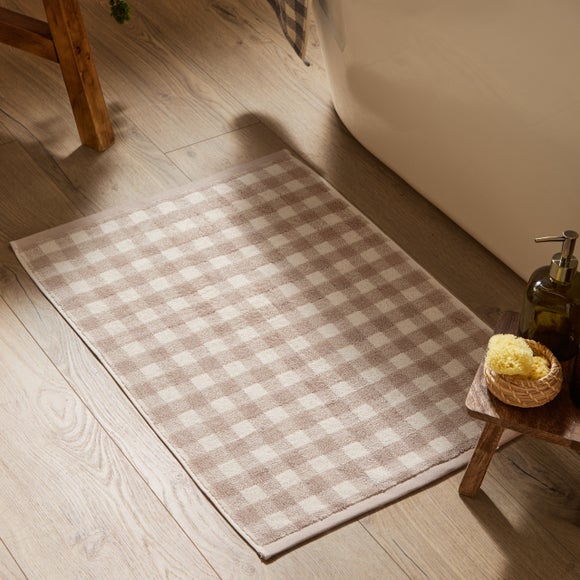Yard Barton Check Cotton Bath Mat