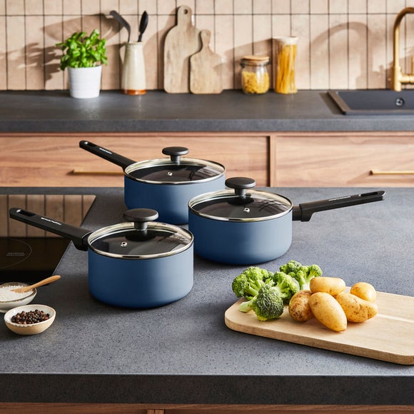 Morphy Richards 3 Piece Aluminium Saucepan Set
