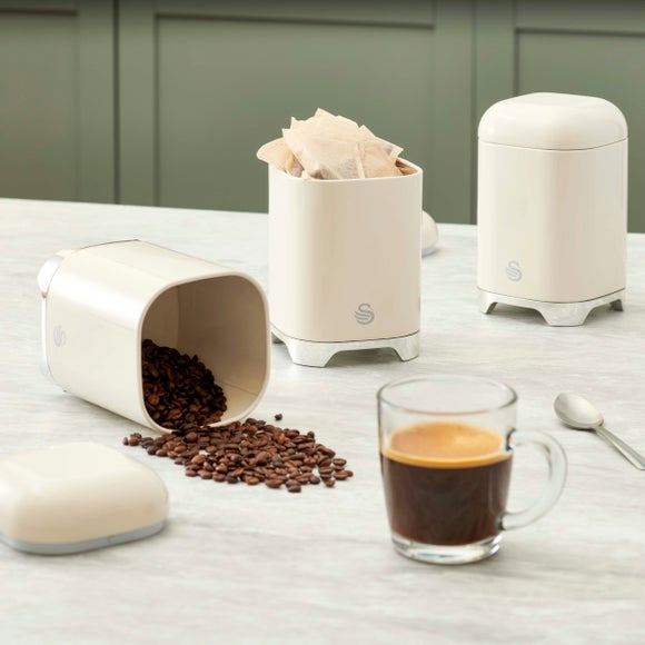 Swan Solace Set of 3 Kitchen Canisters