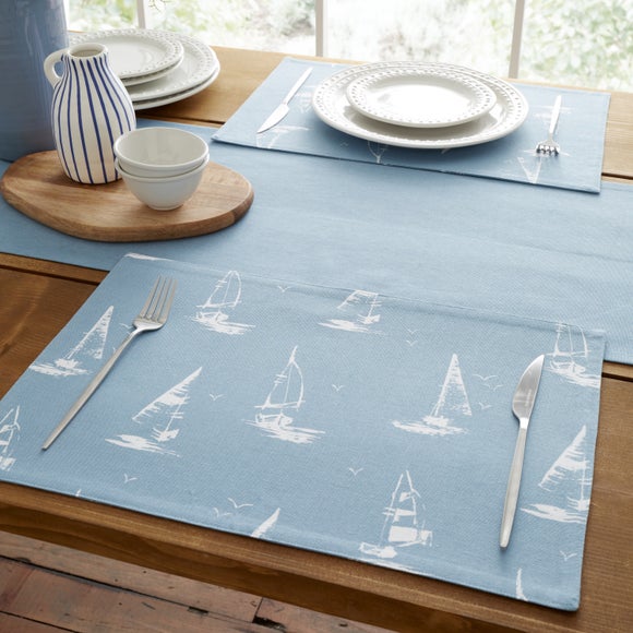 Catherine Lansfield Set of 4 Salcombe Boats Placemats