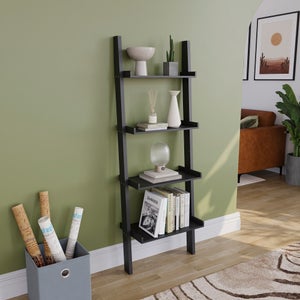York 4 Tier Ladder Bookcase
