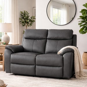 Aspire Kingsmere Leather Power Recliner 2 Seater Sofa
