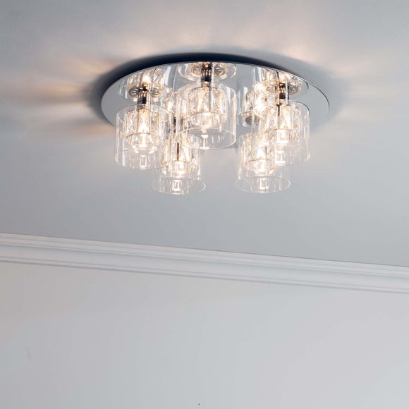 Return - Vogue Armoury 5 Light Flush Ceiling Light