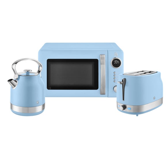 View Swan Retro 1.7l Kettle 2 Slice Toaster & 20l Microwave Set View Swan Retro 1.7l Kettle 2 Slice Toaster & 20l Microwave Set