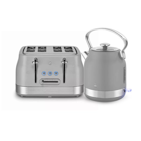 View Swan Retro 1.7l Kettle And 4 Slice Toaster Set View Swan Retro 1.7l Kettle And 4 Slice Toaster Set