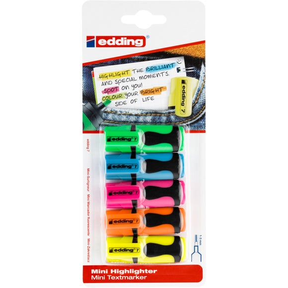 edding Set of 5 Mini Highlighters