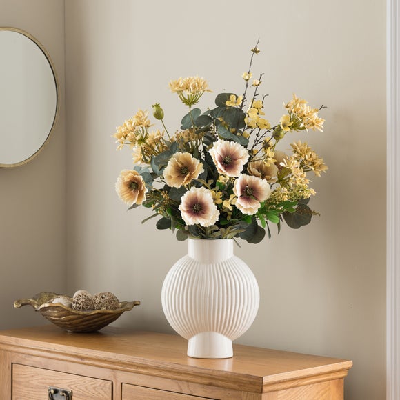Artificial Hallie Cream Poppy Bouquet