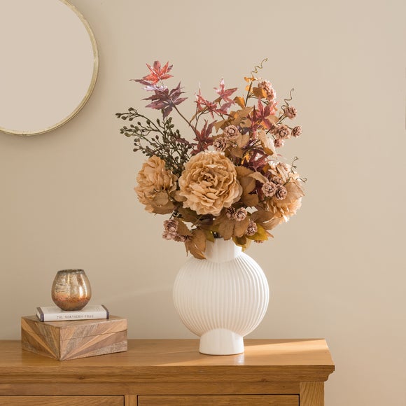 View Artificial Dried Look Mixed Brown Autumn Bouquet View Artificial Dried Look Mixed Brown Autumn Bouquet