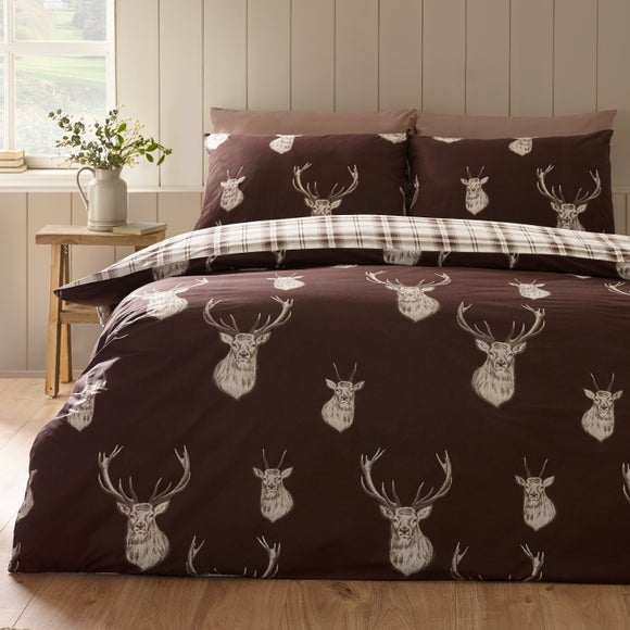 Catherine Lansfield Stag Polycotton Duvet Cover & Pillowcase Set