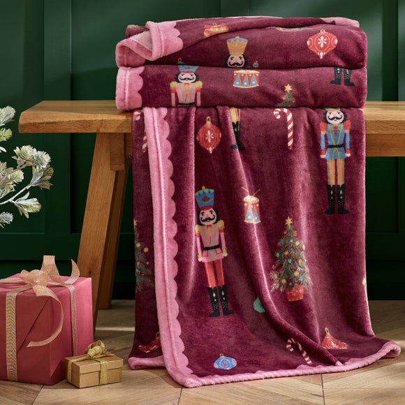 Catherine Lansfield Christmas Nutcracker Throw