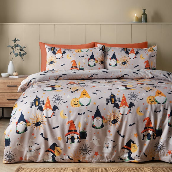 Catherine Lansfield Halloween Gnomes Duvet Cover & Pillowcase Set