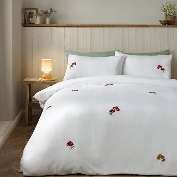 Catherine Lansfield Woodland Crochet Duvet Cover & Pillowcase Set