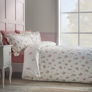 Catherine Lansfield Ditsy Floral 100 Brushed Cotton Duvet Cover & Pillowcase Set